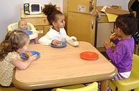 Children playing in housekeeping corner