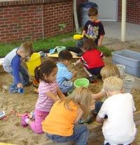 Children playing in sand